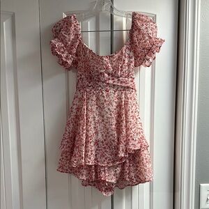 Gina Floral Back Tie Mini Romper